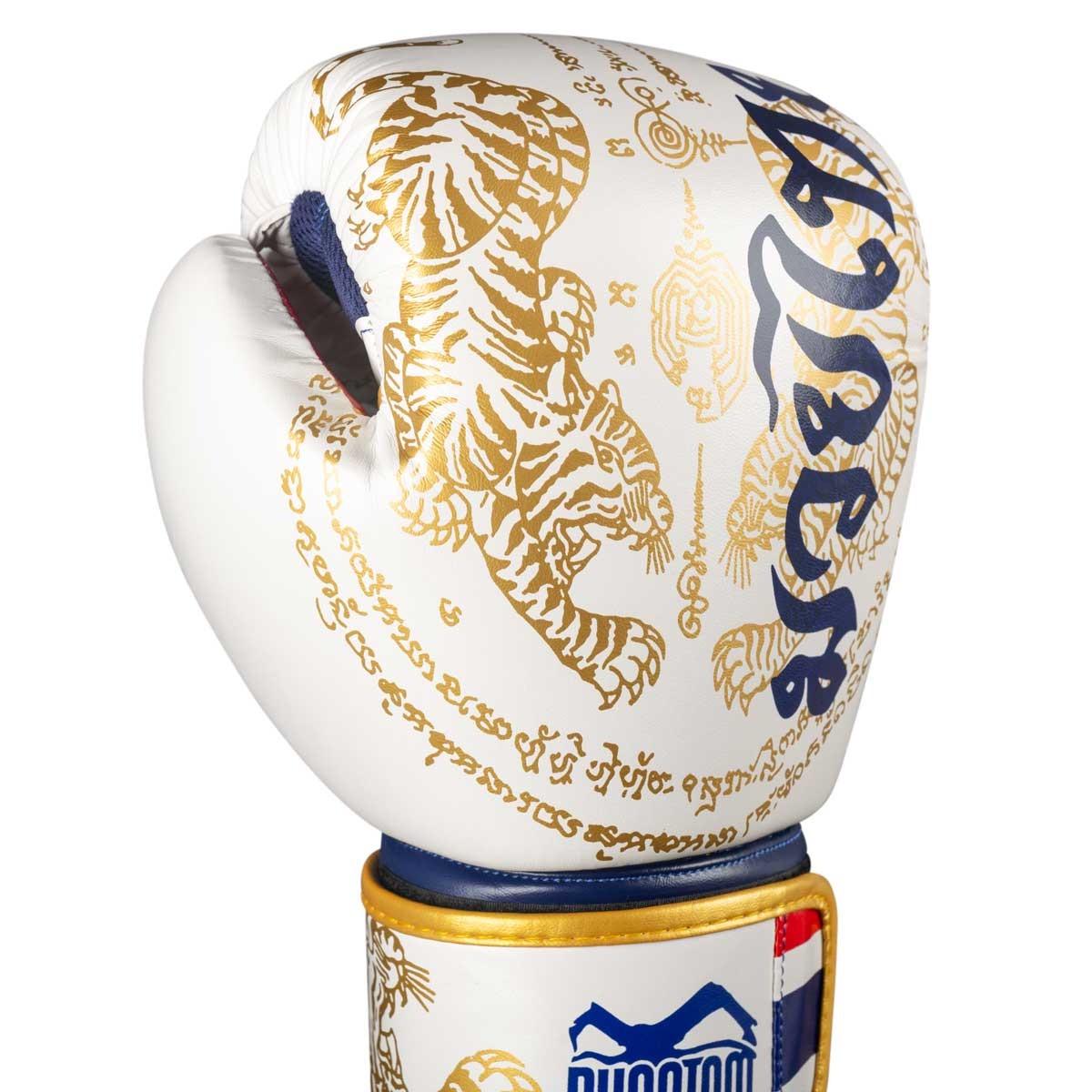 Рукавиці боксерські Phantom Muay Thai Gold Limited Edition 16 унцій з бинтами - фото 3