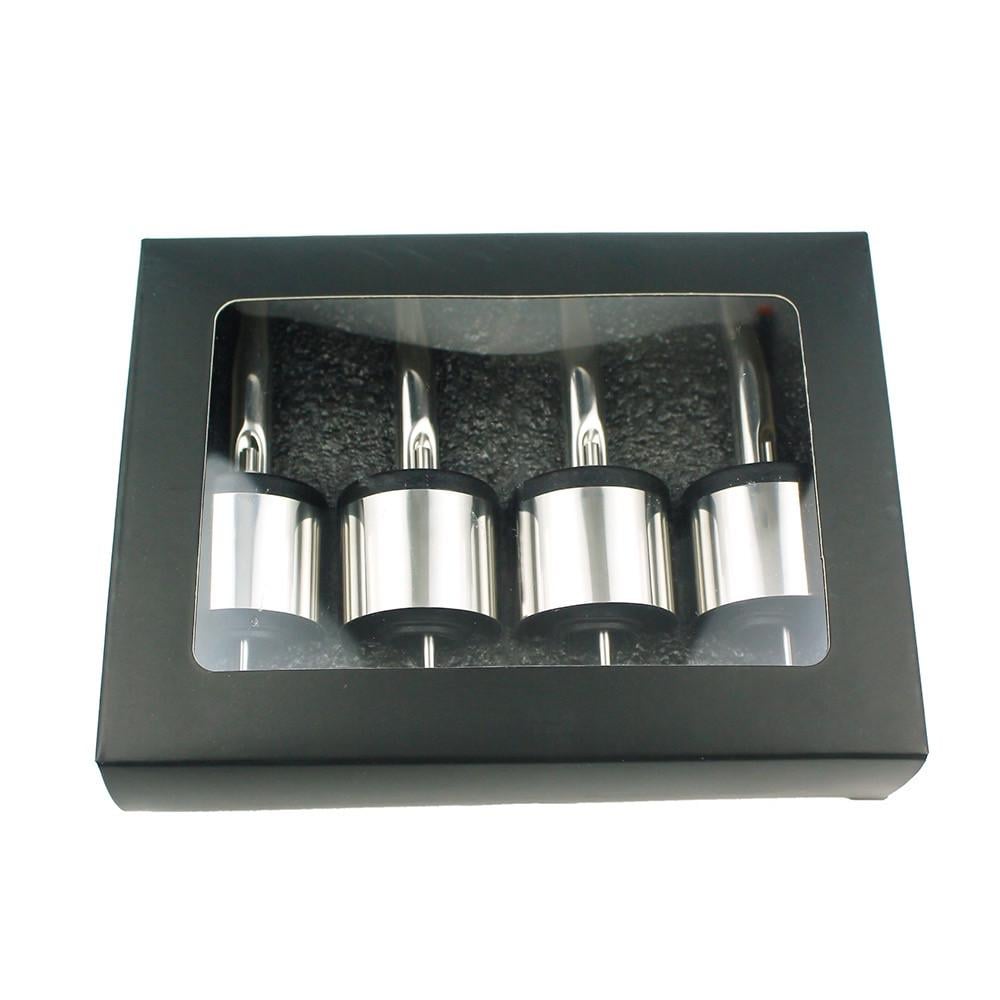 Набір гейзерів New Style дозатор Bar House pourer металевий 4 шт. Сріблястий