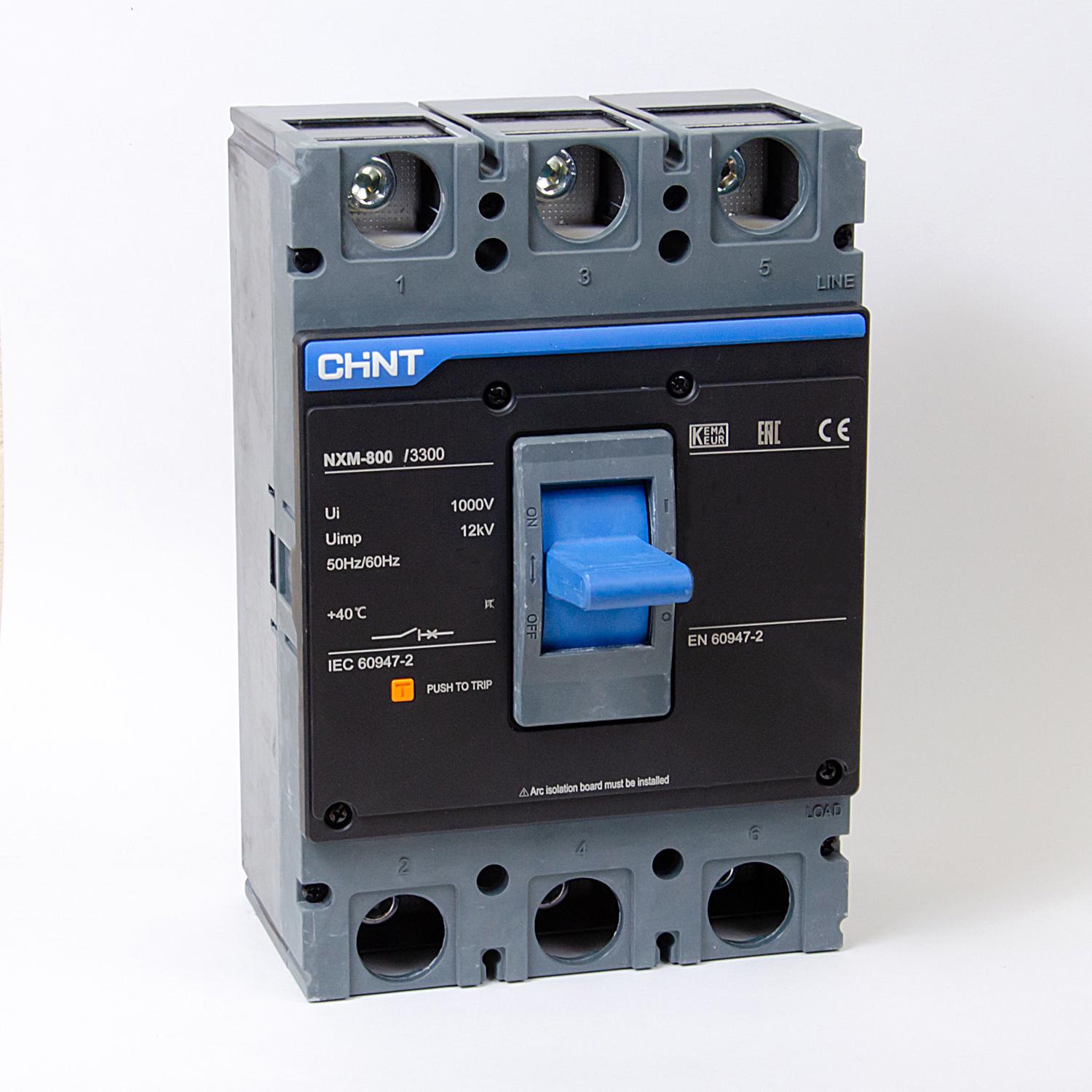 Автоматический выключатель CHINT NXM-800H 3Р 800А 70кА (844379)