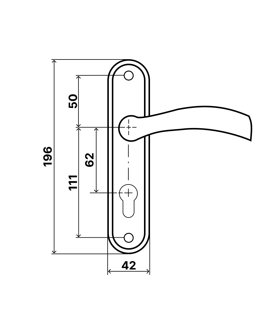 Комплект врізного замка з ручками SIBA Saros 62 мм, темне золото/матове темне золото (А34 3К21 11 SET) - фото 5 Комплект врізного замка з ручками SIBA Saros 62 мм, темне золото/матове темне золото (А34 3К21 11 SET) - фото 5