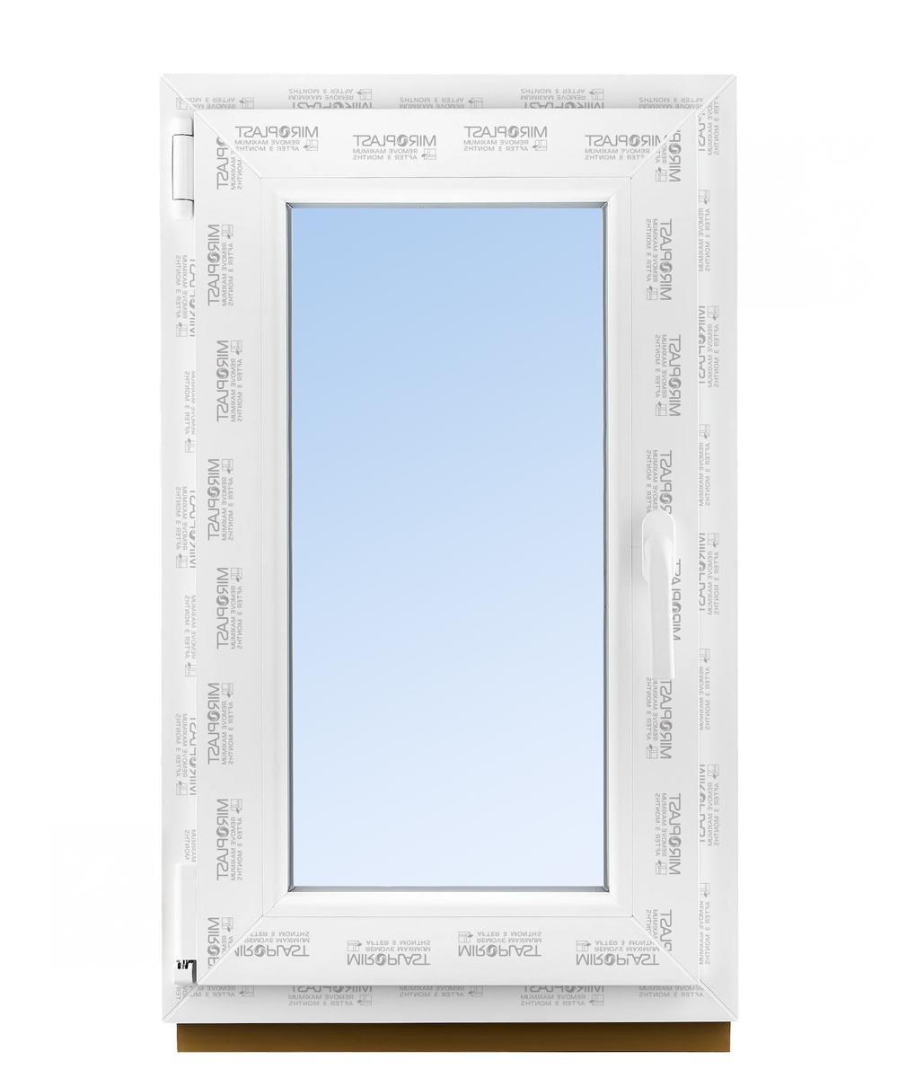 Окно металлопластиковое поворотно-откидное WDS Miroplast с однокамерным стеклопакетом два стекла с энергосбережением 500х1050 мм (4-16-4І)