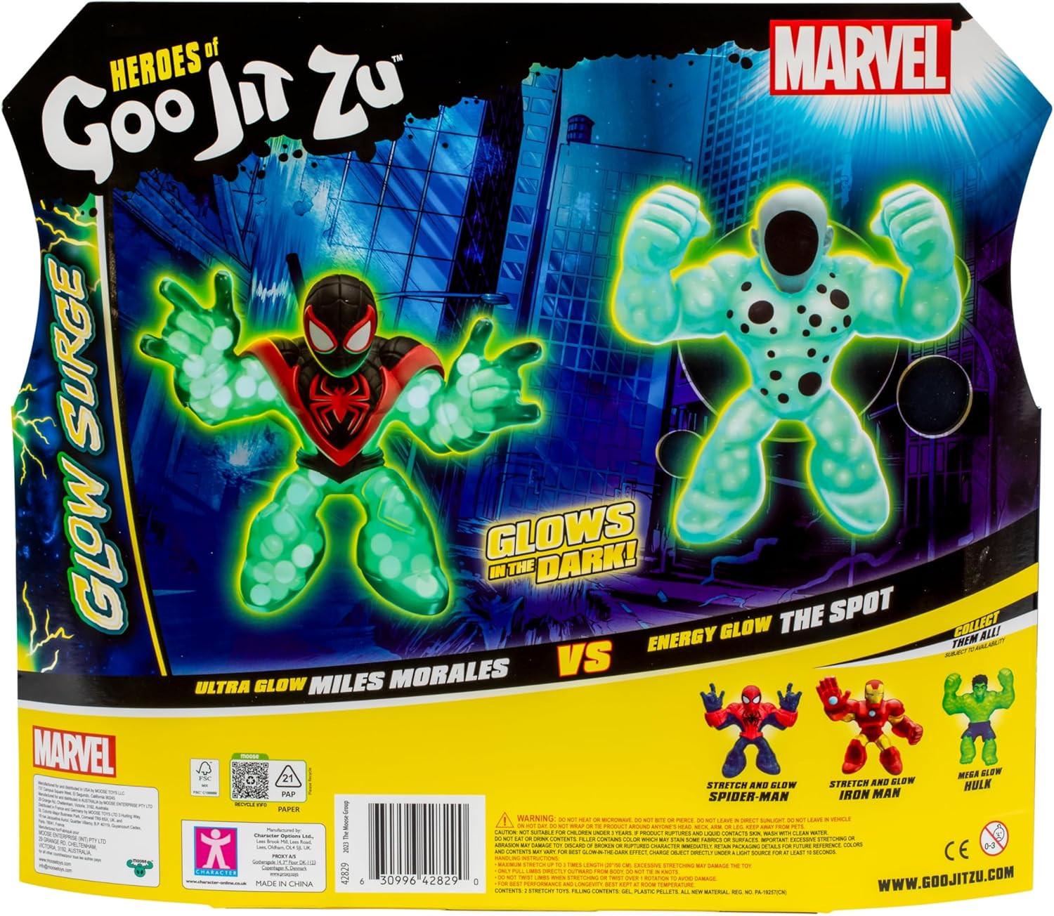 Набір з 2-х фігурок тягучок Гуджітсу Heroes of Goo JIT Zu Marvel Glow Surge Spider-Verse Super Collider Pack - фото 5