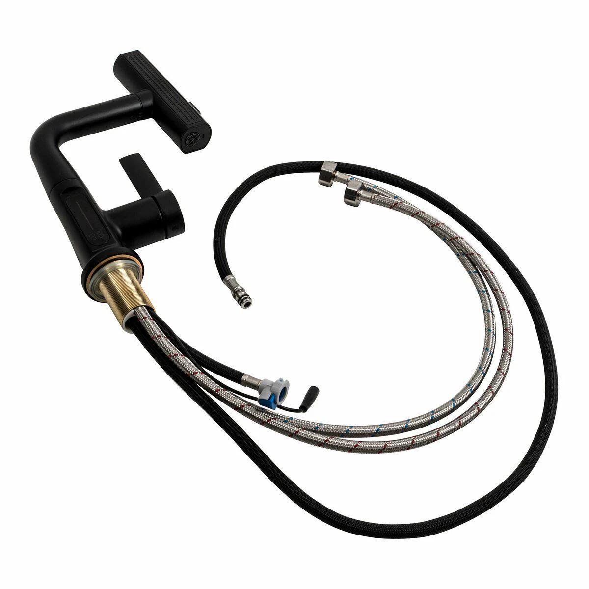 Змішувач для раковини Kayfovo LRK-10 з індикатором Чорний (29240) - фото 3 Змішувач для раковини Kayfovo LRK-10 з індикатором Чорний (29240) - фото 3