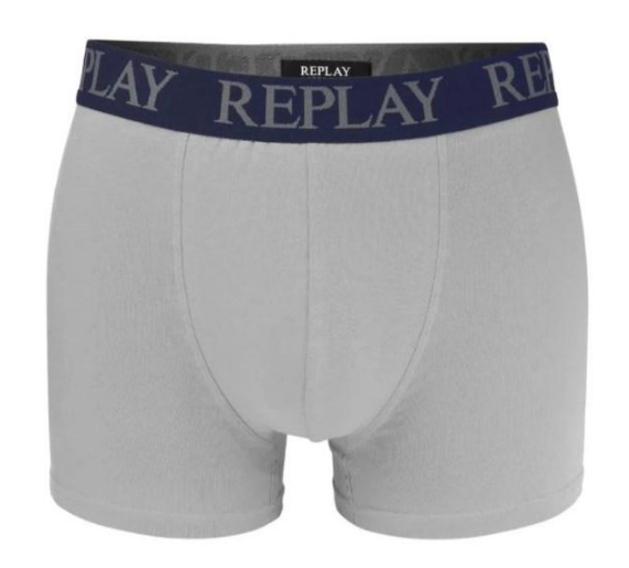 Трусы-боксеры мужские анатомические Replay 2 шт. L Темно-синий/Серый - фото 4