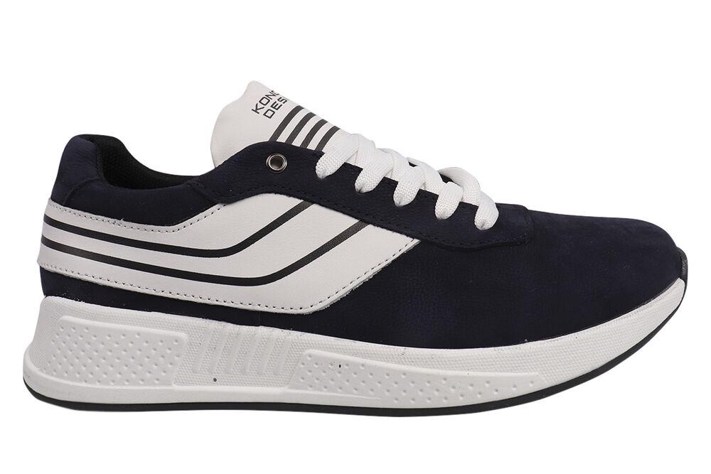 Кроссовки мужские Konors из кожи-нубука на низком ходу на шнуровке р. 41 Синий (522-21DTS) - фото 4 Кроссовки мужские Konors из кожи-нубука на низком ходу на шнуровке р. 41 Синий (522-21DTS) - фото 4