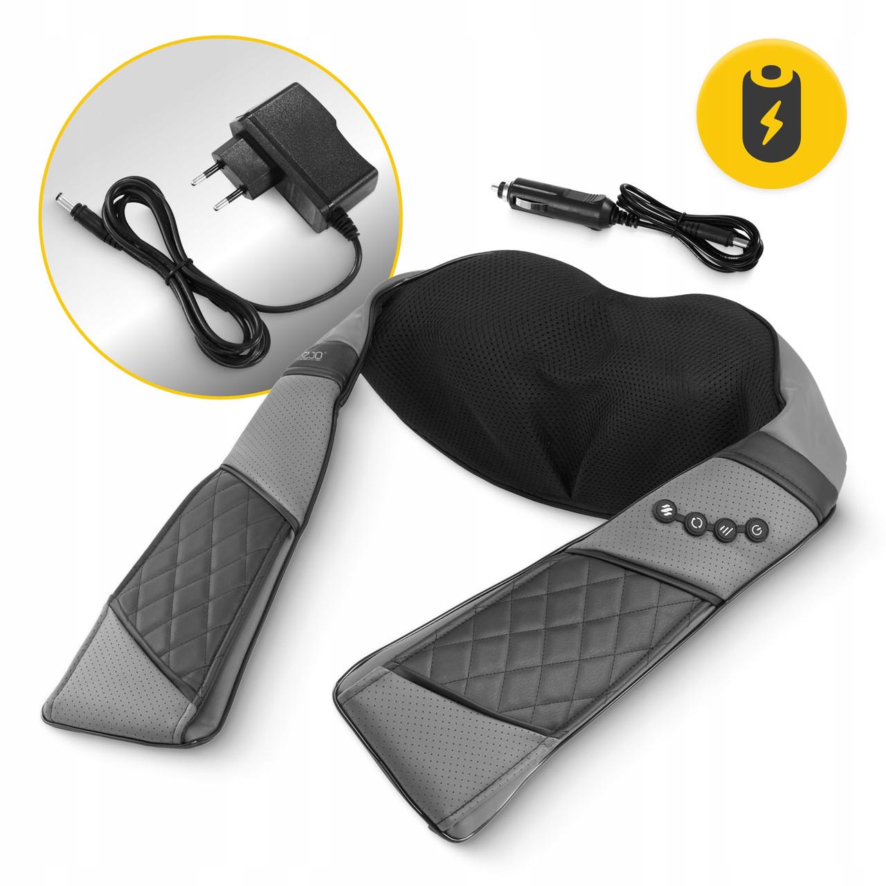 Накидка-масажер 4fizjo Shiatsu Luxury+ для шиї та спини Grey (P-5907739319104) - фото 5