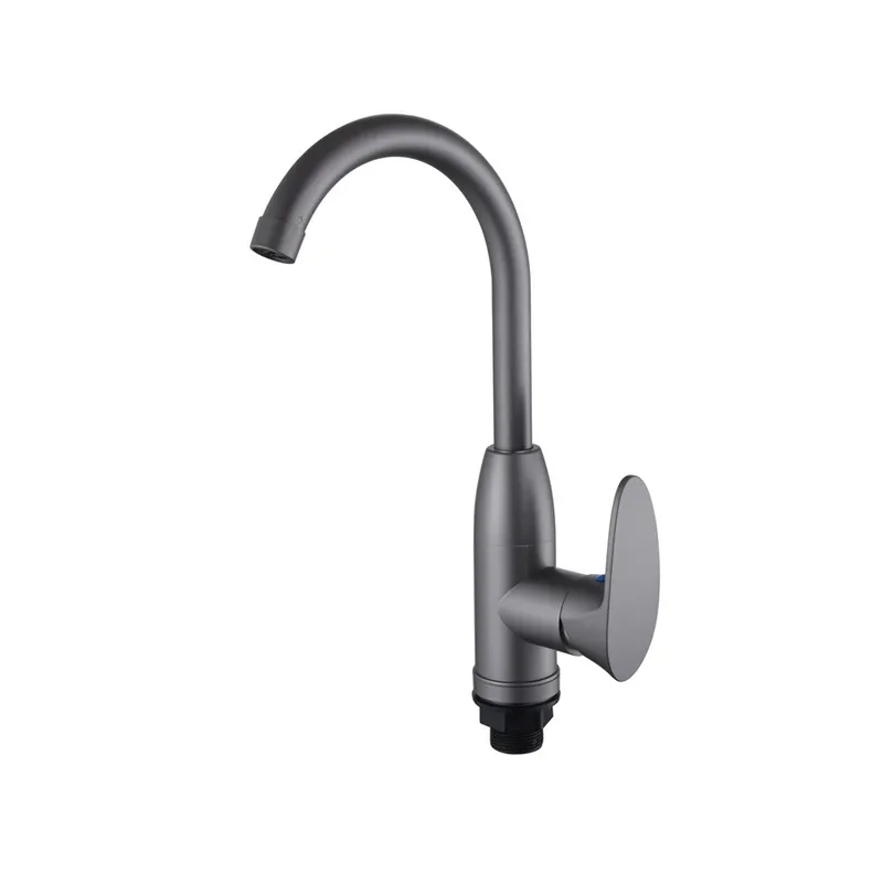 Смеситель для кухни PLAMIX CEZAR-011-B SET Graphite с подводом (PM0695)