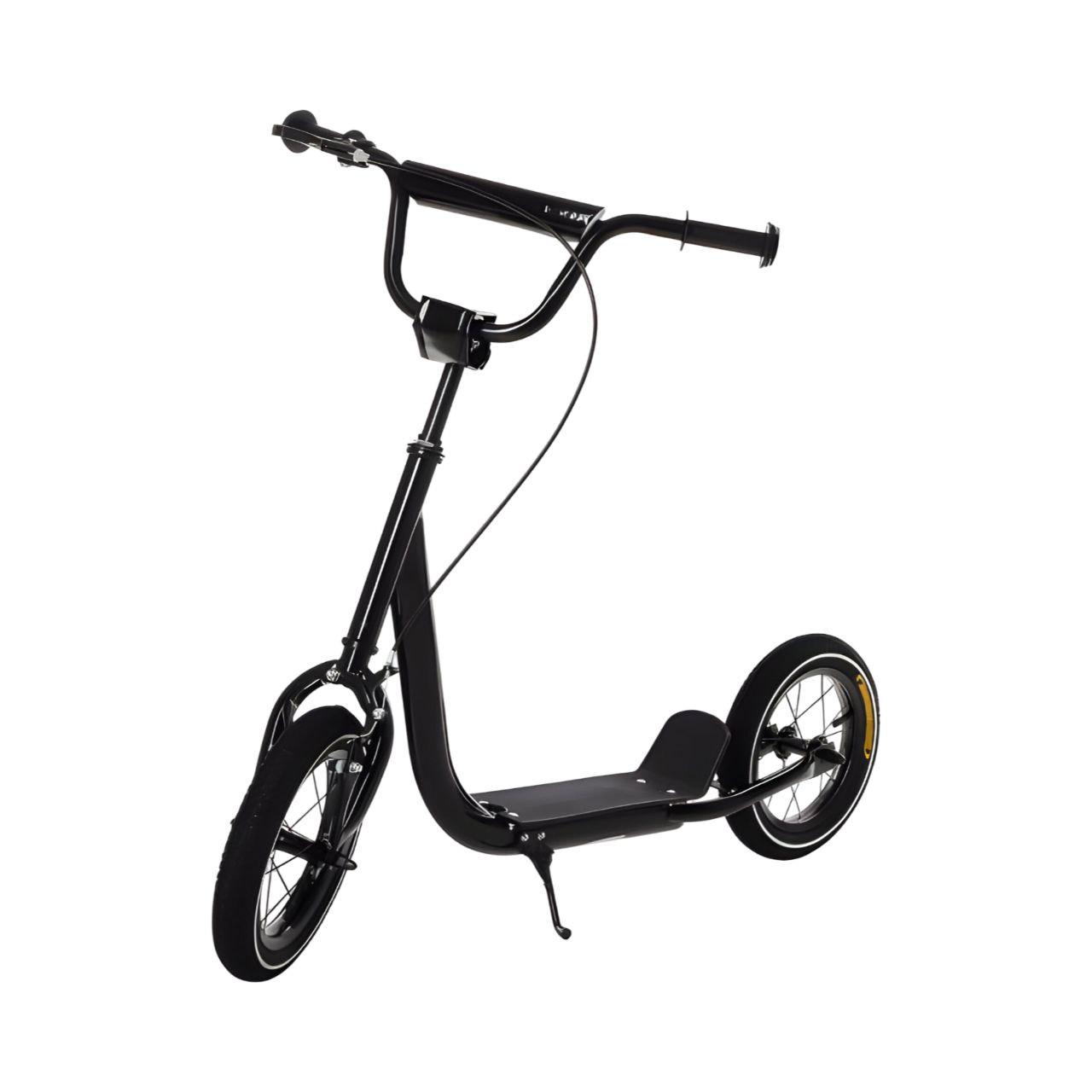 Самокат SR 2-046-B подростковый до 40 кг 2 колеса/ручной тормоз/подножка/подставка стальной 30x11 см Черный (25932090)