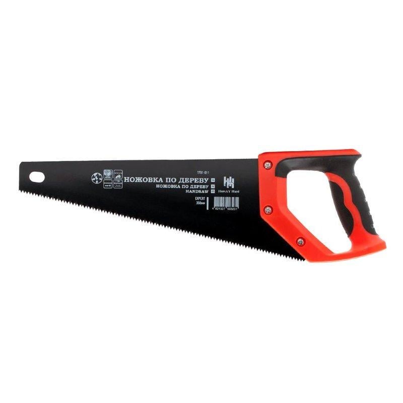Ножовка по дереву HorsAY Hard EXPERT 7-8 TPI 2D каленый зуб защитное покрытие 350 мм (1701-011)