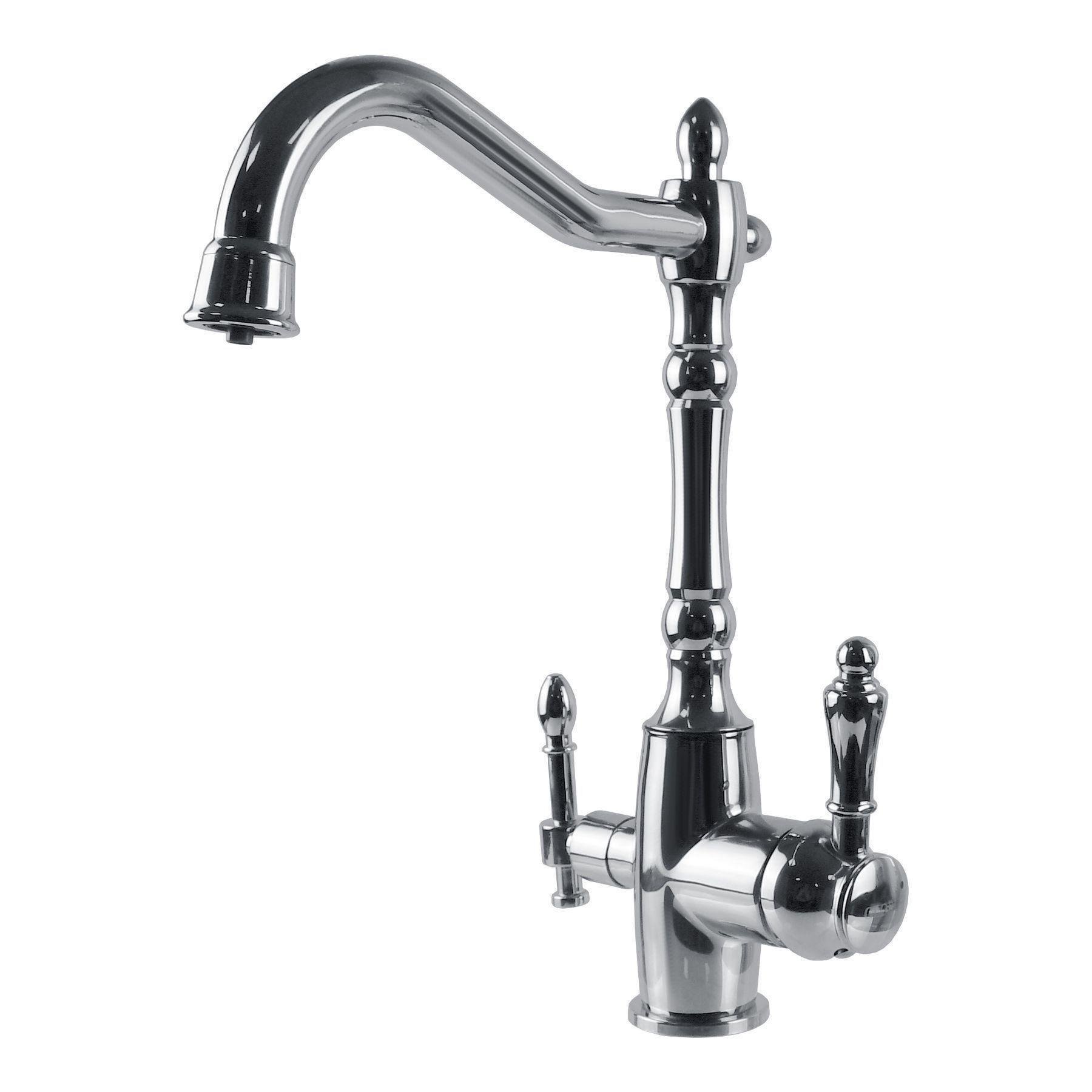 Кран на кухню Globus Lux з підключенням до осмос-фільтру Хром (19262)