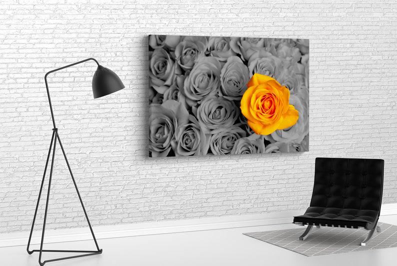 Картина для интерьера Желтая роза 120x80 см (688