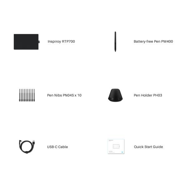 Графический планшет Huion Inspiroy Black (RTP-700) - фото 7 Графический планшет Huion Inspiroy Black (RTP-700) - фото 7