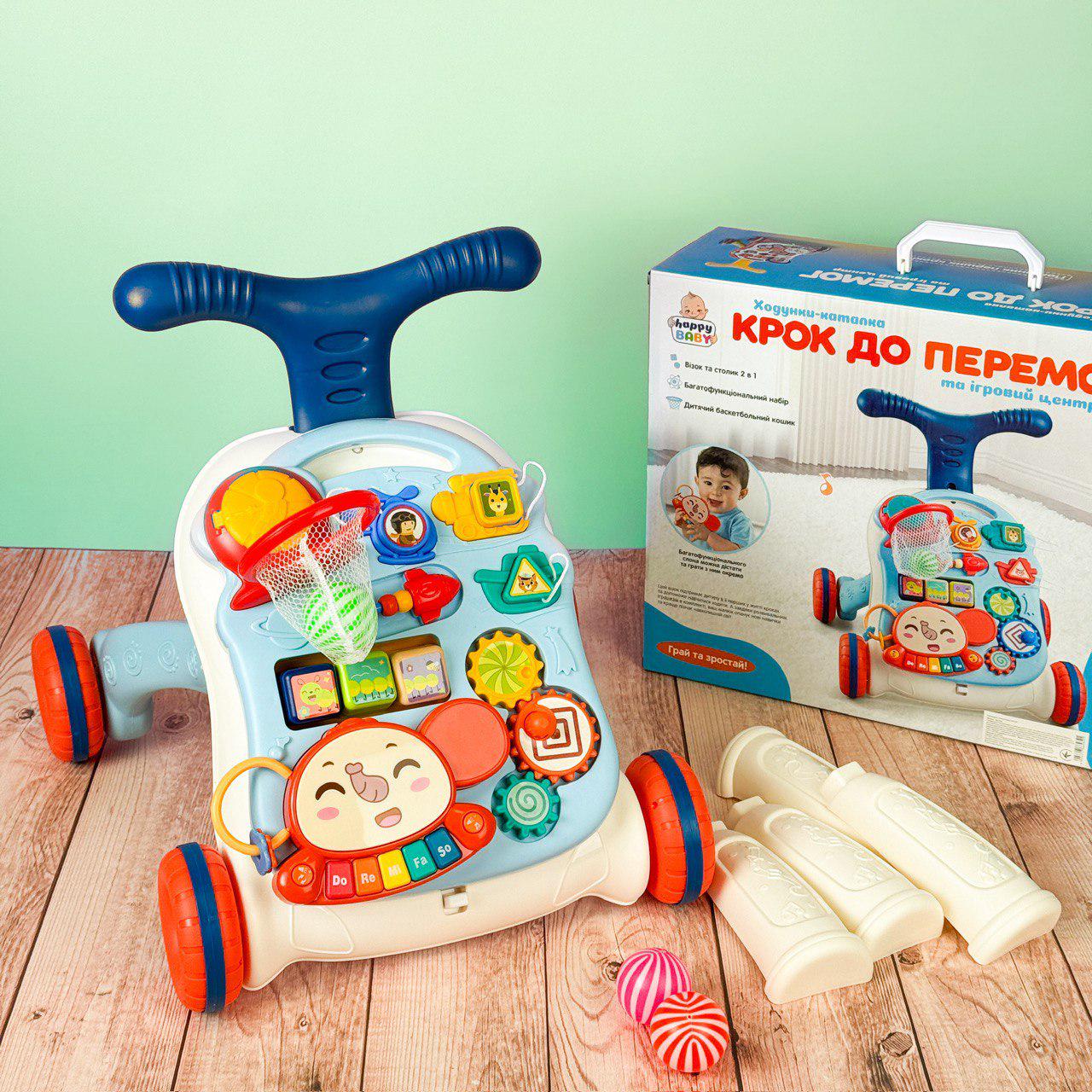 Ходунки дитячі каталка-толокар з бізібордом 3в1 (29438340)