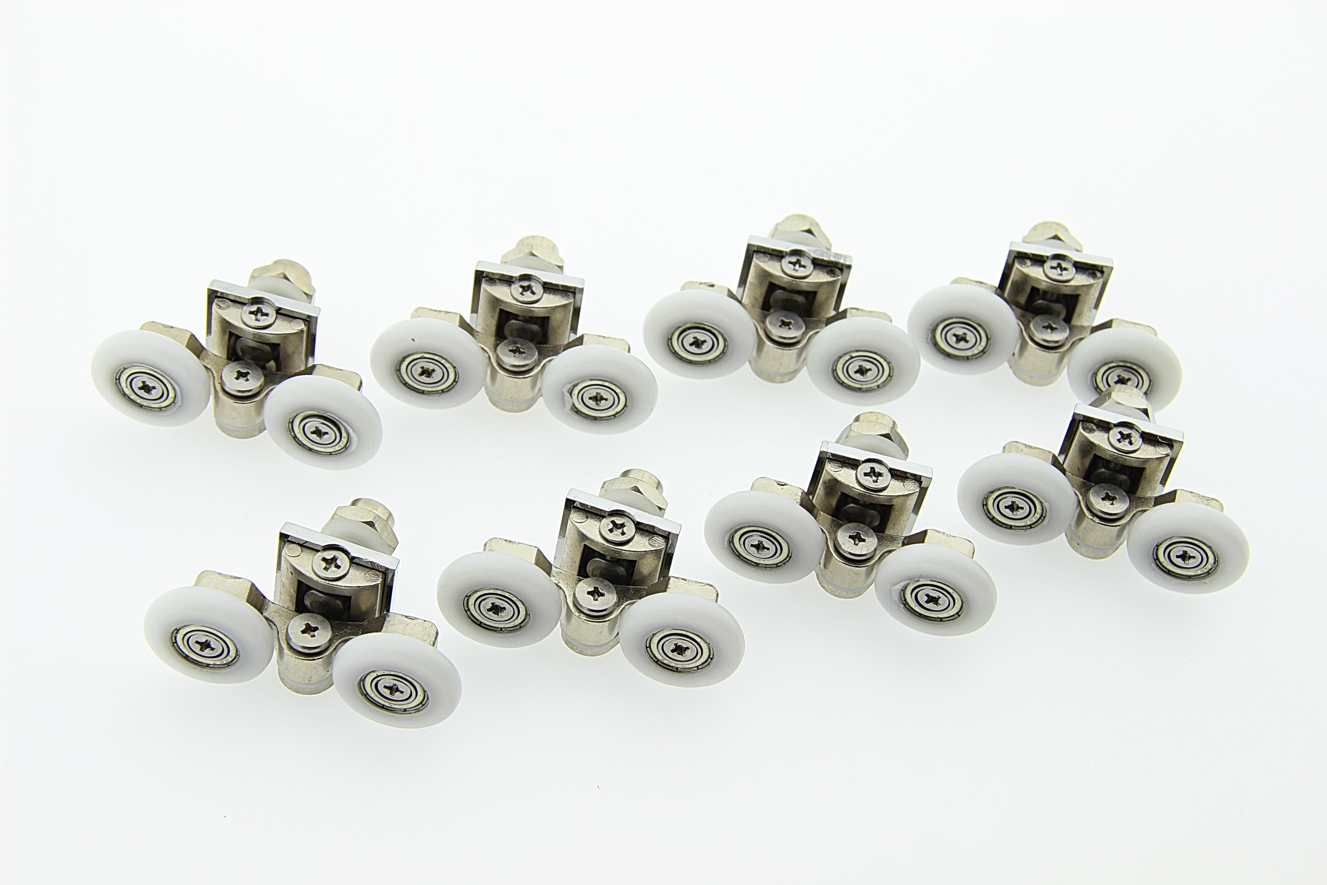 Ролики для душової кабіни металеві подвійні поворотні d 23/10 мм (В07В 23) - фото 2