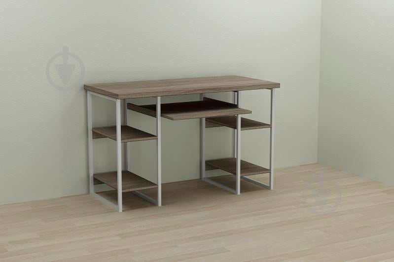 Компьютерный стол Ferrum-decor Тим 75x140x70 белый ДСП Дуб Сонома Труфель 32мм Компьютерный стол Ferrum-decor Тим 75x140x70 белый ДСП Дуб Сонома Труфель 32мм