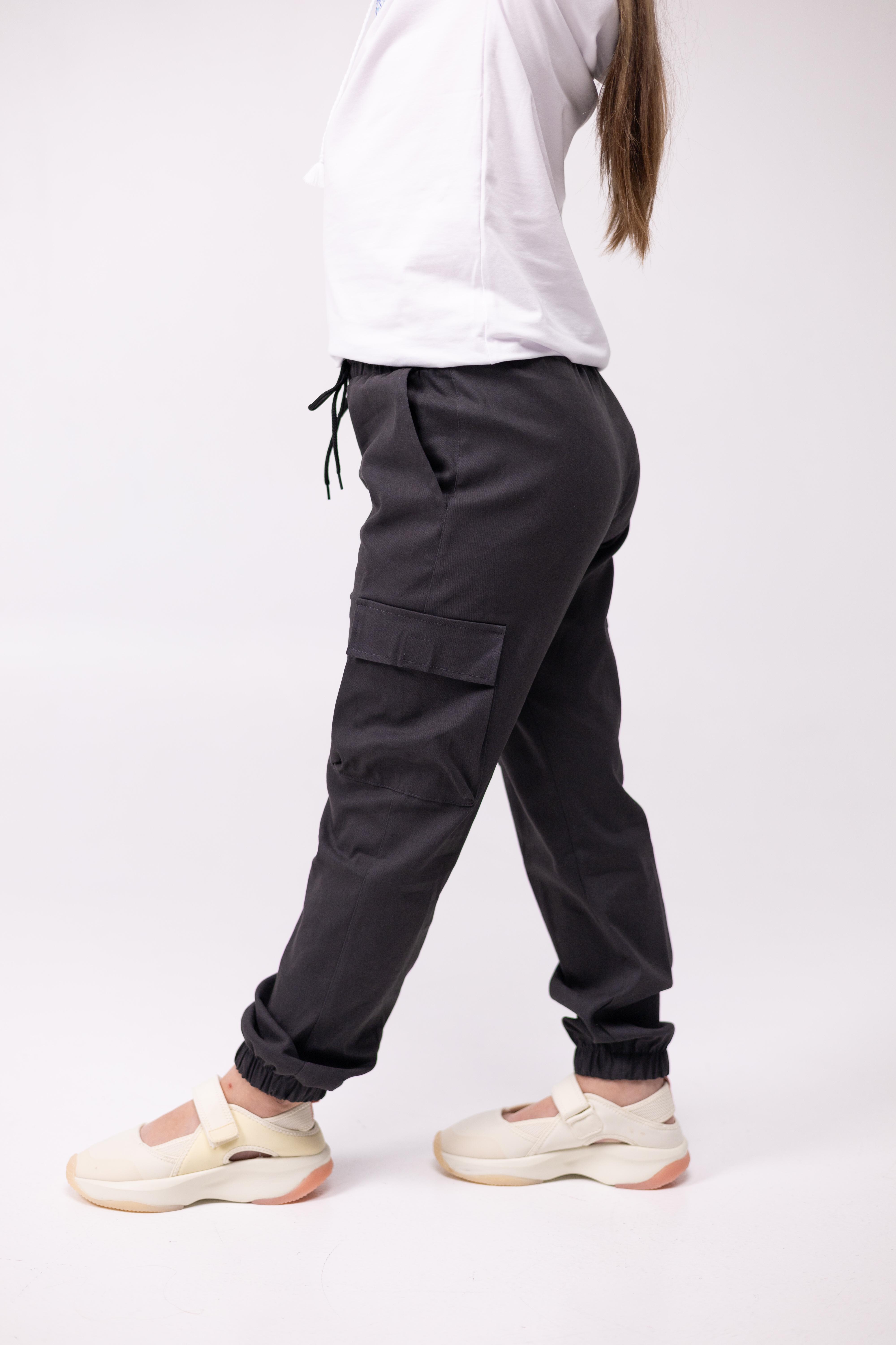 Джогеры детские на девочку демисезонные р. 152 Графитовый (джграфит-152д2) - фото 2 Джогеры детские на девочку демисезонные р. 152 Графитовый (джграфит-152д2) - фото 2