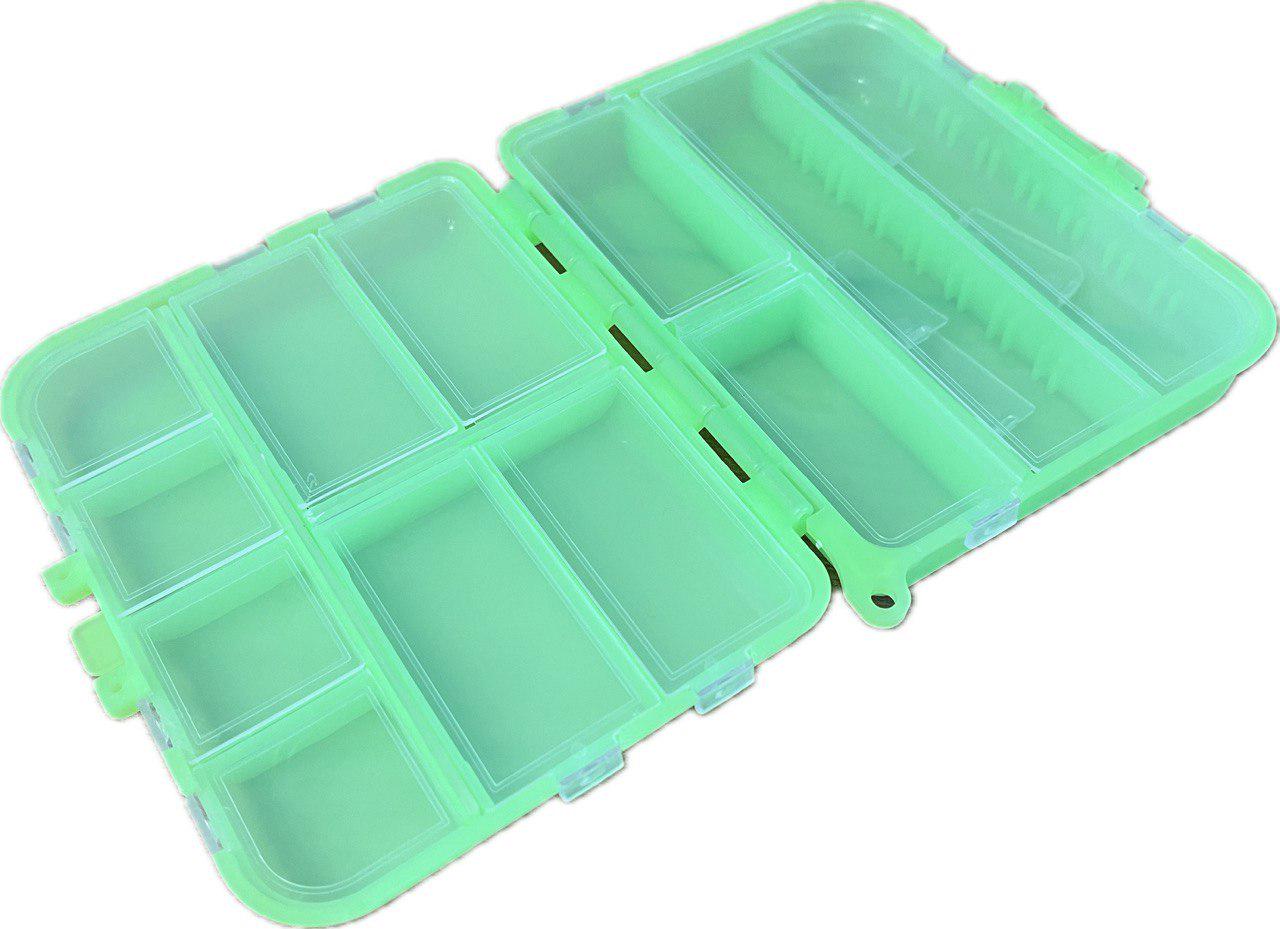 Органайзер для рыболовных снастей/бисера/рукоделия 9х12 см 11 секций Зеленый (7a62129c) - фото 2 Органайзер для рыболовных снастей/бисера/рукоделия 9х12 см 11 секций Зеленый (7a62129c) - фото 2