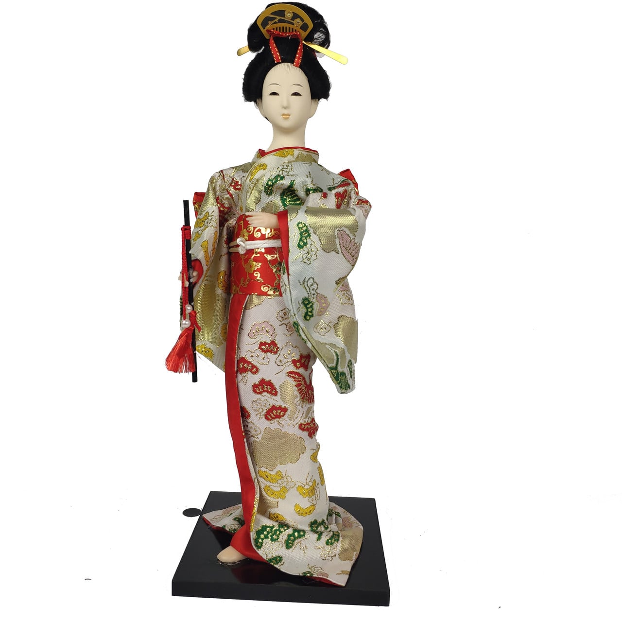 Лялька нінге Гейша в кімоно з флейтою 30 см Бежевий (C0371)