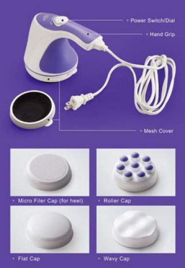 Электромассажер ручной Relax Tone 25W 4 насадки Blue/White (349) - фото 3 Электромассажер ручной Relax Tone 25W 4 насадки Blue/White (349) - фото 3