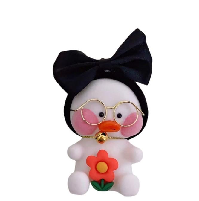 Брелок Lalafanfan Белая утка с черным бантом 10 см (bc7ef970)