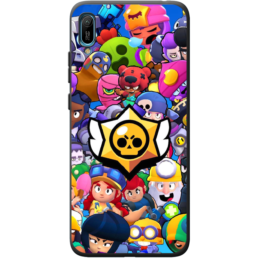 Чехол Boxface Huawei Y6 2019 Brawl Stars Черный силикон (36451-up2389-40871)