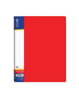 Папка Economix с 10 файлами А4 пластиковая Красный (E30601-03)