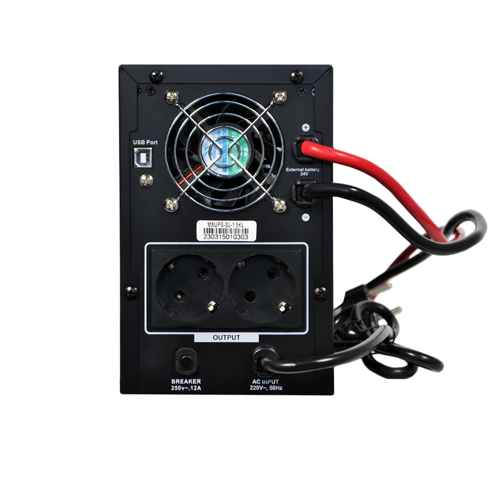 Джерело безперебійного живлення Maxion MXUPS-SL-1.5KL лінійно-інтерактивний з чистою синусоїдою 1500 ВА 1050 Вт 24 В (12448017) - фото 3