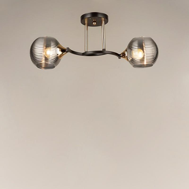 Люстра потолочная Light House SRS-16294/2 на две лампы Черный / Золото