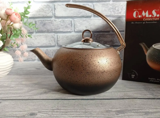 Чайник OMS 8211-XL с гранитным антипригарным покрытием индукция 3 л Cappuchino - фото 5