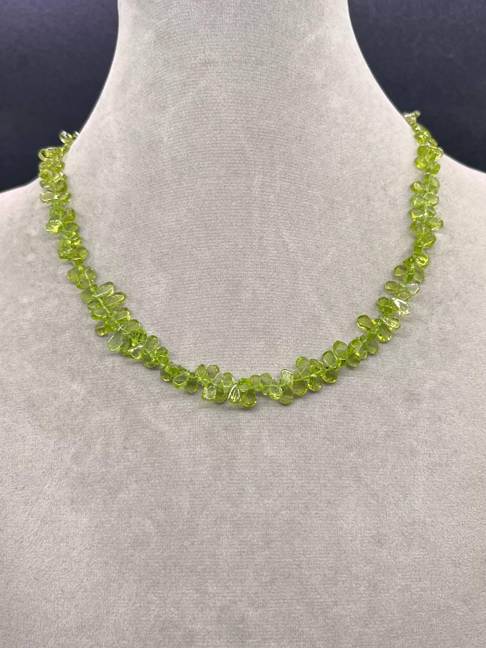 Бусы перидот 40 см Зеленый (10541)