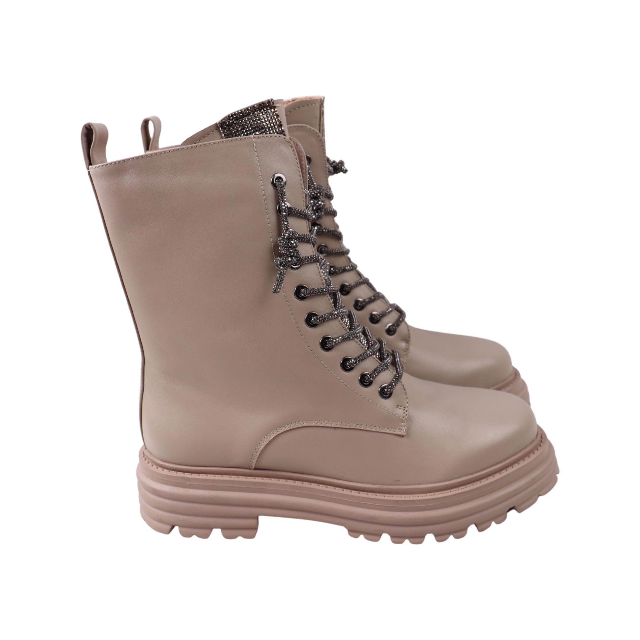 Ботинки женские Arees натуральная кожа р. 39 Бежевый (167-23DHC)