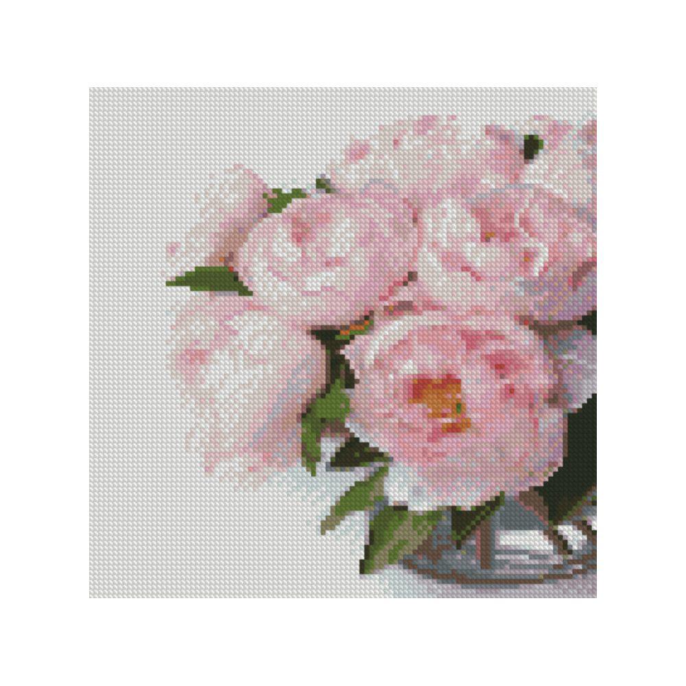 Алмазная мозаика Strateg Благоухающие пионы 30х30 см (Str-CA-0008)