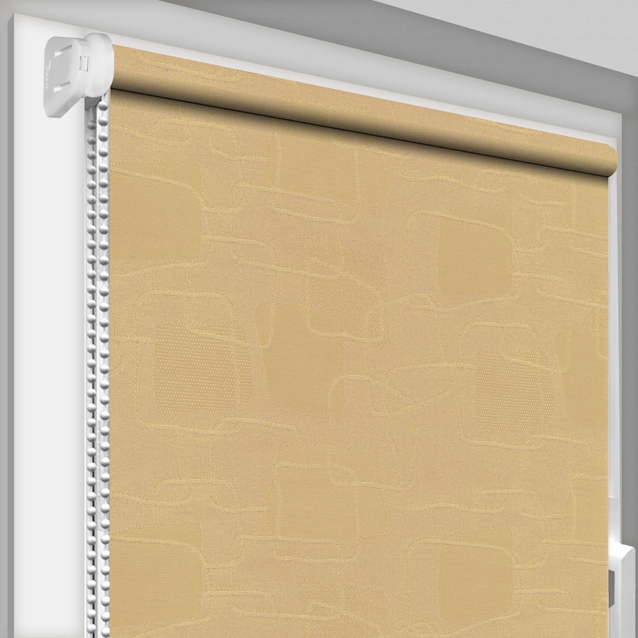 Рулонная штора DECO SHARM Топаз 877 открытого типа 2200x1700 мм Бежевый