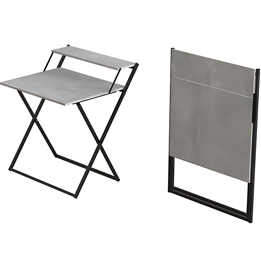 Стіл-трансформер Ferrum-decor Компакт 4 метал/ДСП 16 мм 750x790x720 мм Чорний/Бетон (FRD-104696) - фото 2