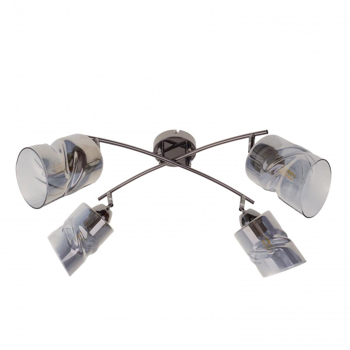 Люстра Brille LK-723S/6 E27 BK+CH 4 лампочки
