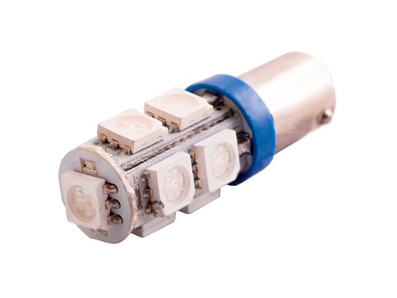 Автолампа светодиодная BA9S T4W 12 В SMD5050-9led Синий (111)