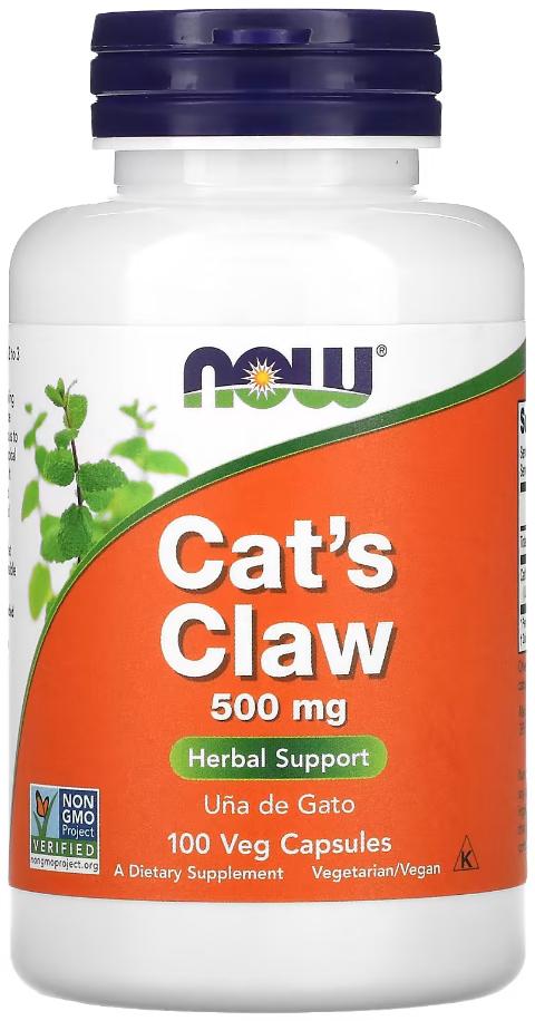 Добавка Now Foods Cats Claw Кошачий коготь 500 мг 100 вегетарианских капсул