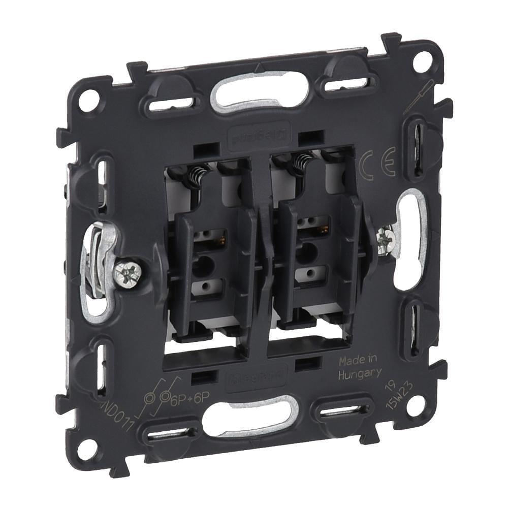 Механизм выключателя кнопочного Legrand Valena IN'MATIC двухклавишного (752018)