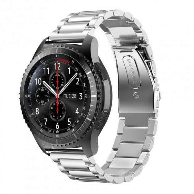 Металевий ремінець Watchbands Stainless Premium для Samsung Gear S3/Samsung Galaxy Watch 46 мм Silver (WB006METALSILVER)