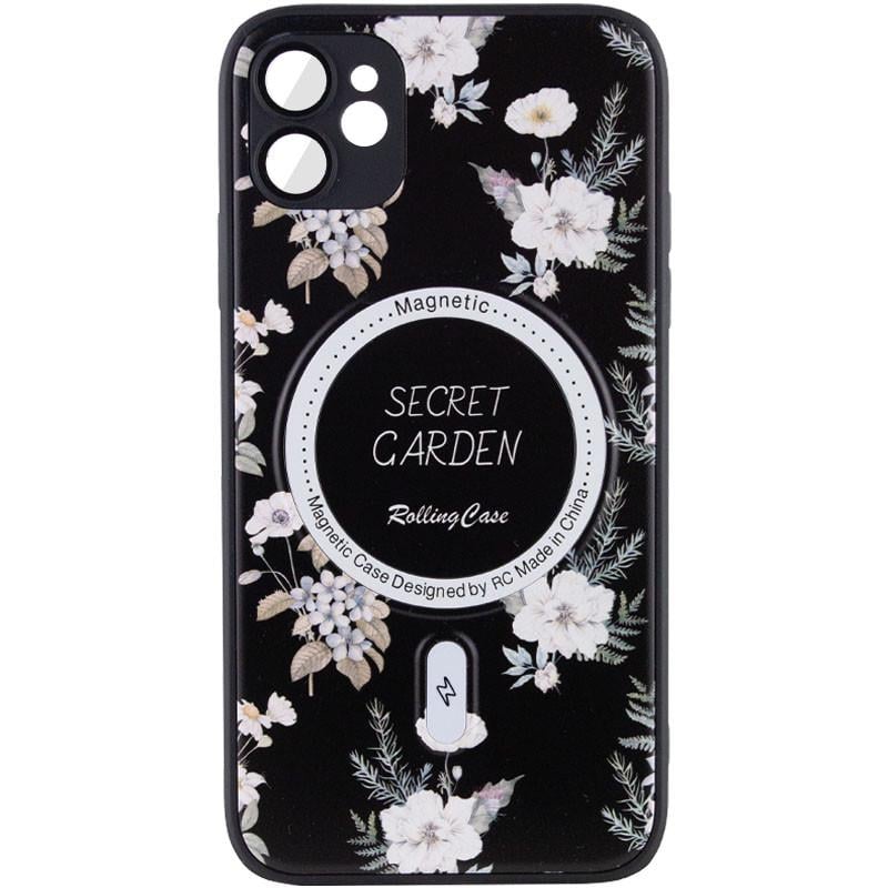 Противоударный TPU+PC чехол Secret Garden with MagSafe для Apple iPhone 11 6.1" Black