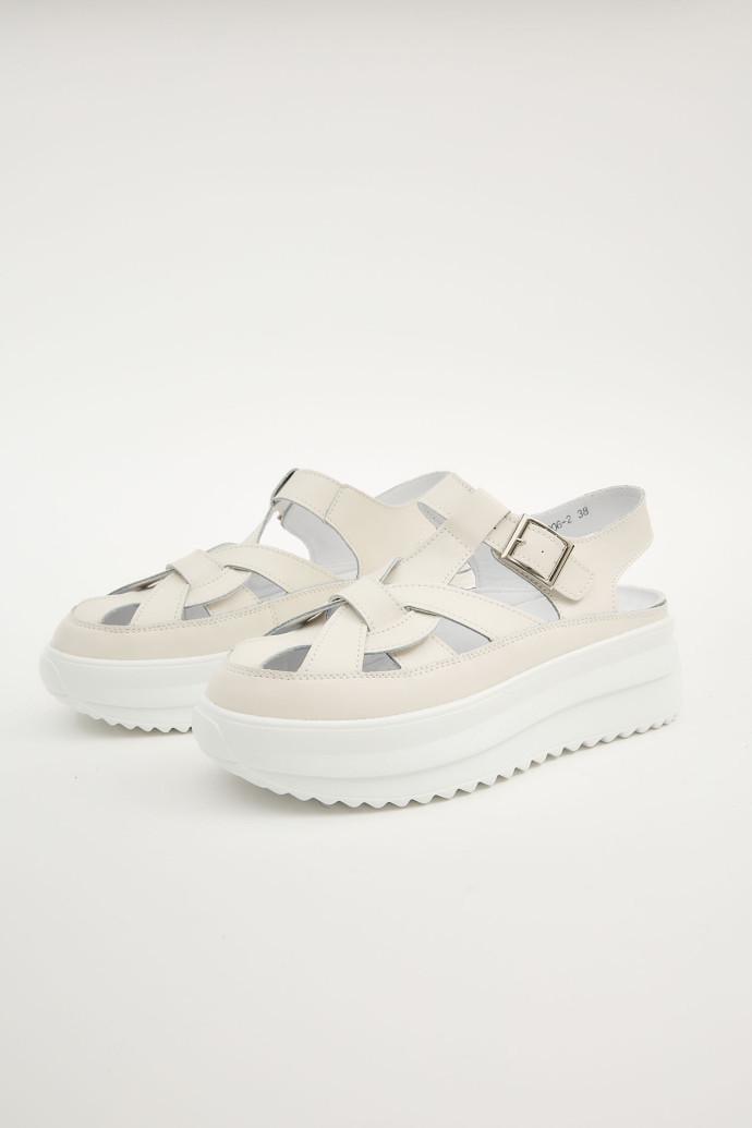 Сандалии женские LONZA на платформе р. 42 Бежевый (198409) - фото 2 Сандалии женские LONZA на платформе р. 42 Бежевый (198409) - фото 2