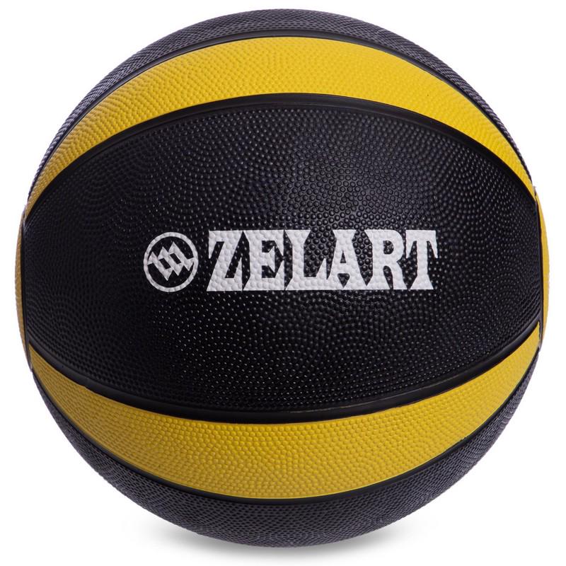 М'яч медичний медбол Zelart Medicine Ball FI-5122-6 6 кг Чорний/Жовтий (DR003491) - фото 2