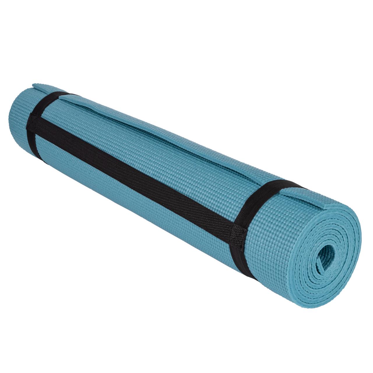 Коврик для йоги и фитнеса PowerPlay 4010 PVC Yoga Mat Зеленый (20176187) - фото 4