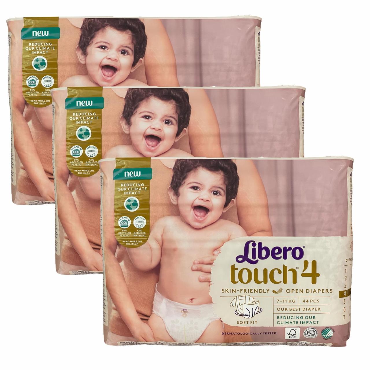 Подгузники Libero Touch 4 132 шт. 7-11 кг