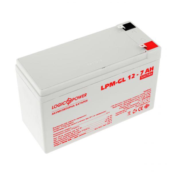 Аккумулятор для ИБП LogicPower LPM-GL 12-7 Ah (11250) - фото 1