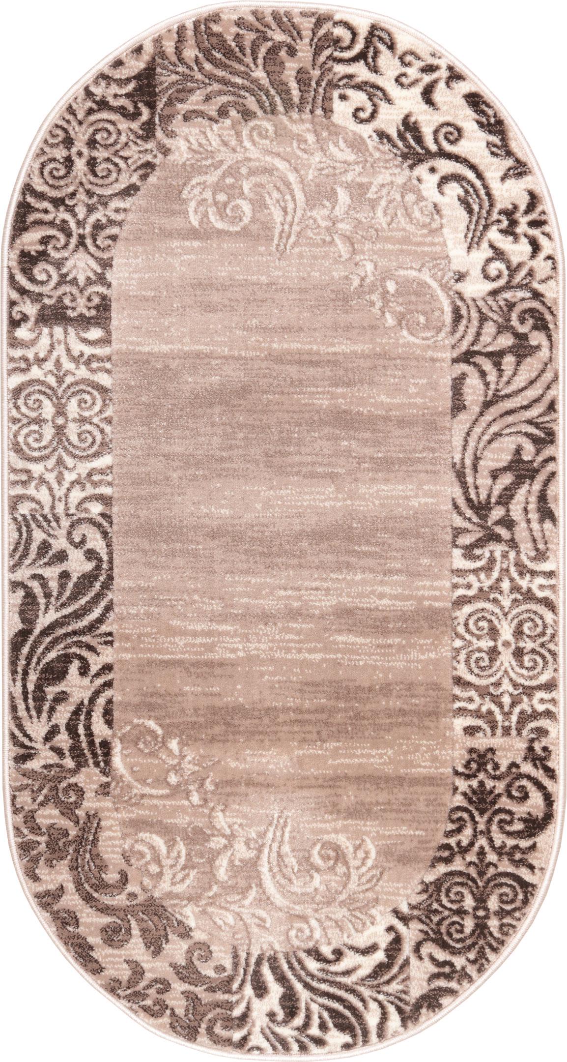Ковер Karat Sonata 22014/110 0,8x1,5 м овальный Бежево-коричневый (00-00007598)