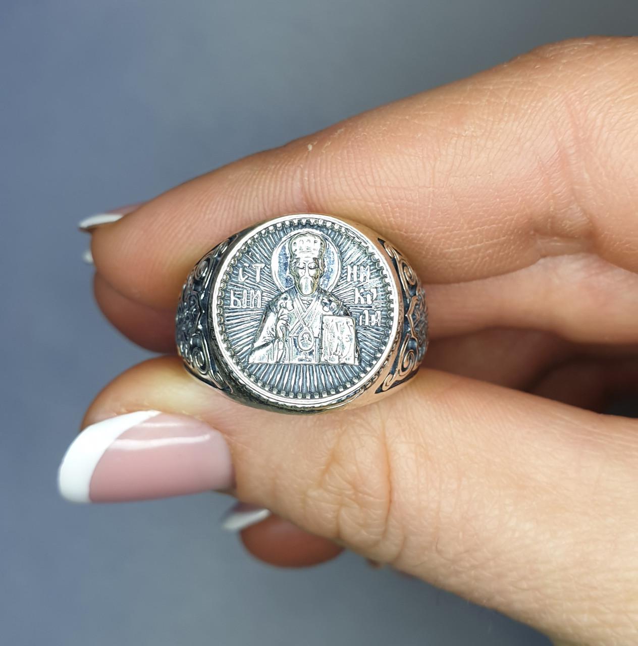 Каблучка срібна Микола Угодник р. 20,5 10 г (1438177108)