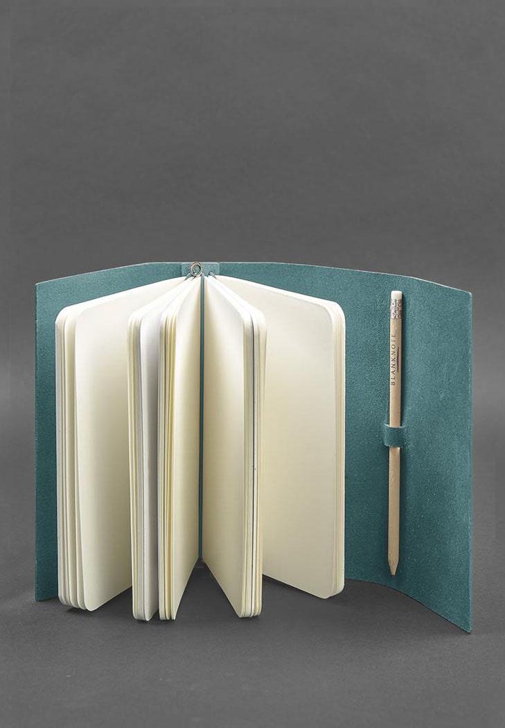 Блокнот жіночий шкіряний Софт-бук 1.0 Бірюзовий (A-027341) - фото 2 Блокнот жіночий шкіряний Софт-бук 1.0 Бірюзовий (A-027341) - фото 2