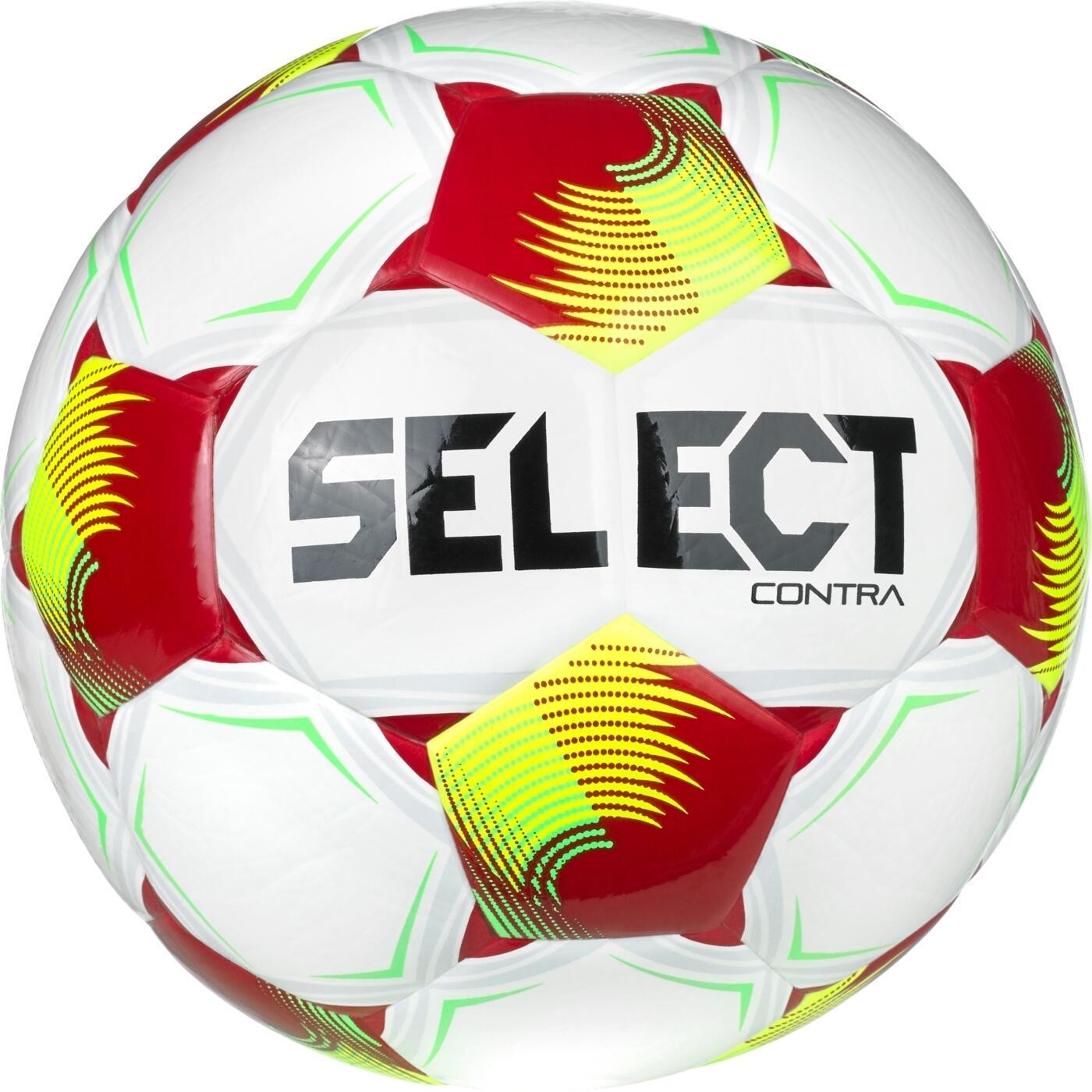Футбольный мяч Select CONTRA DB (FIFA BASIC) V26 бело-красно-салатовый Размер 4 085417-012