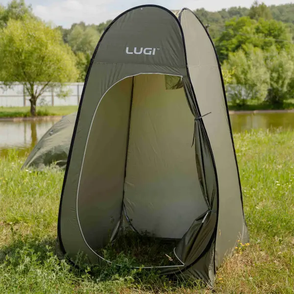 Намет душ-туалет автоматичний з Pop-Up для кемпінгу та подорожей зі сталевим каркасом 120х120х190 см Хакі (147-107- LU-015DGR) - фото 3